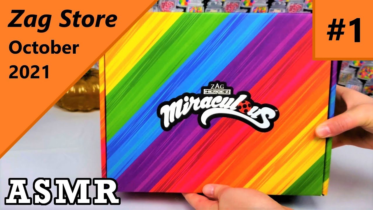 Unboxing Miraculous Ladybug Zag Store Box #1 - October 2021 | ASMR