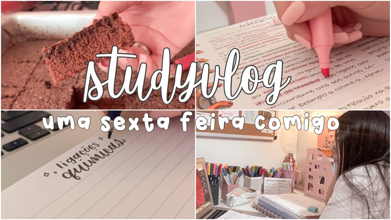 studyvlog | sexta feira comigo + ead + brownie + estudos