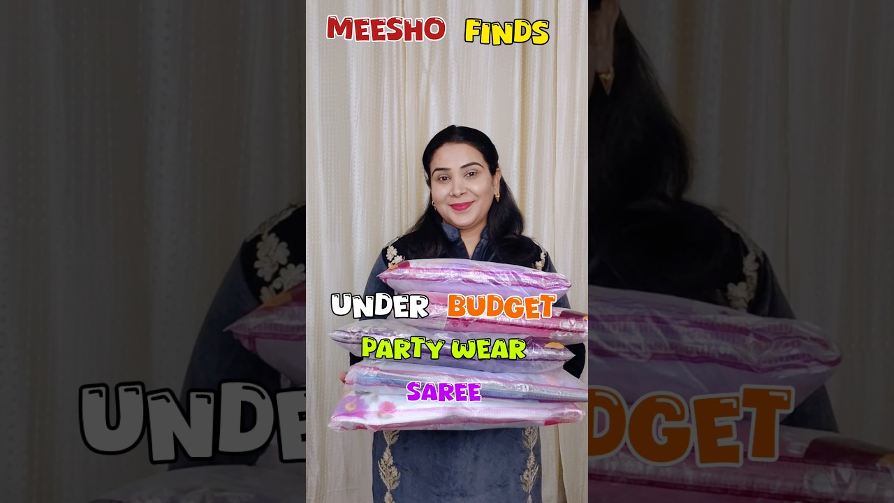 Under Budget Party Wear Saree From Meesho 