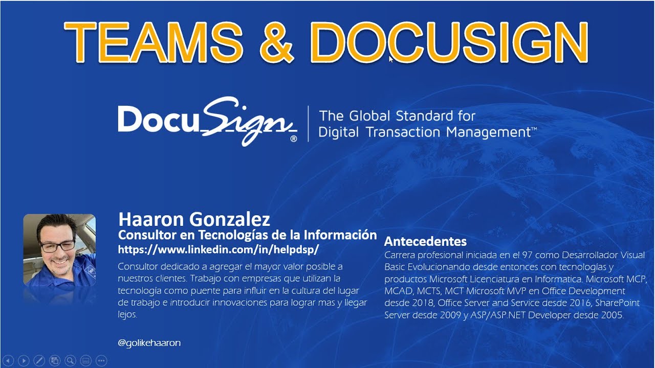Firmando un acuerdo de confidencialidad con DocuSign y Microsoft Teams