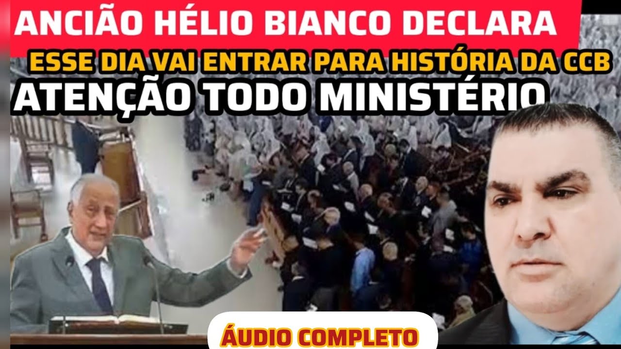 CCB -FALA DO ANCIÃO HELIO BIANCO A FAVOR DO ESTUDO BÍBLICO QUE ESTA ABALANDO A CCB.