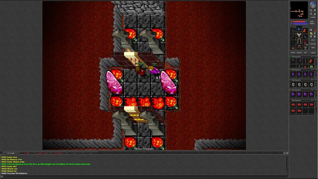 Tibia 7.4 (Calmera. Level 107 Master Sorcerer with Magic Level 64 Solo 5 Demon Spawn)