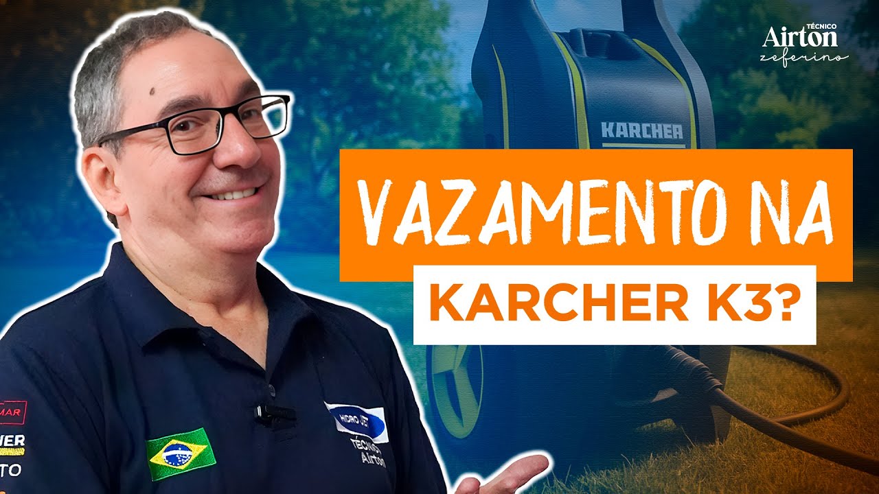 🔧 Como consertar vazamento na lavadora Karcher K3 | Técnico Airton Zeferino