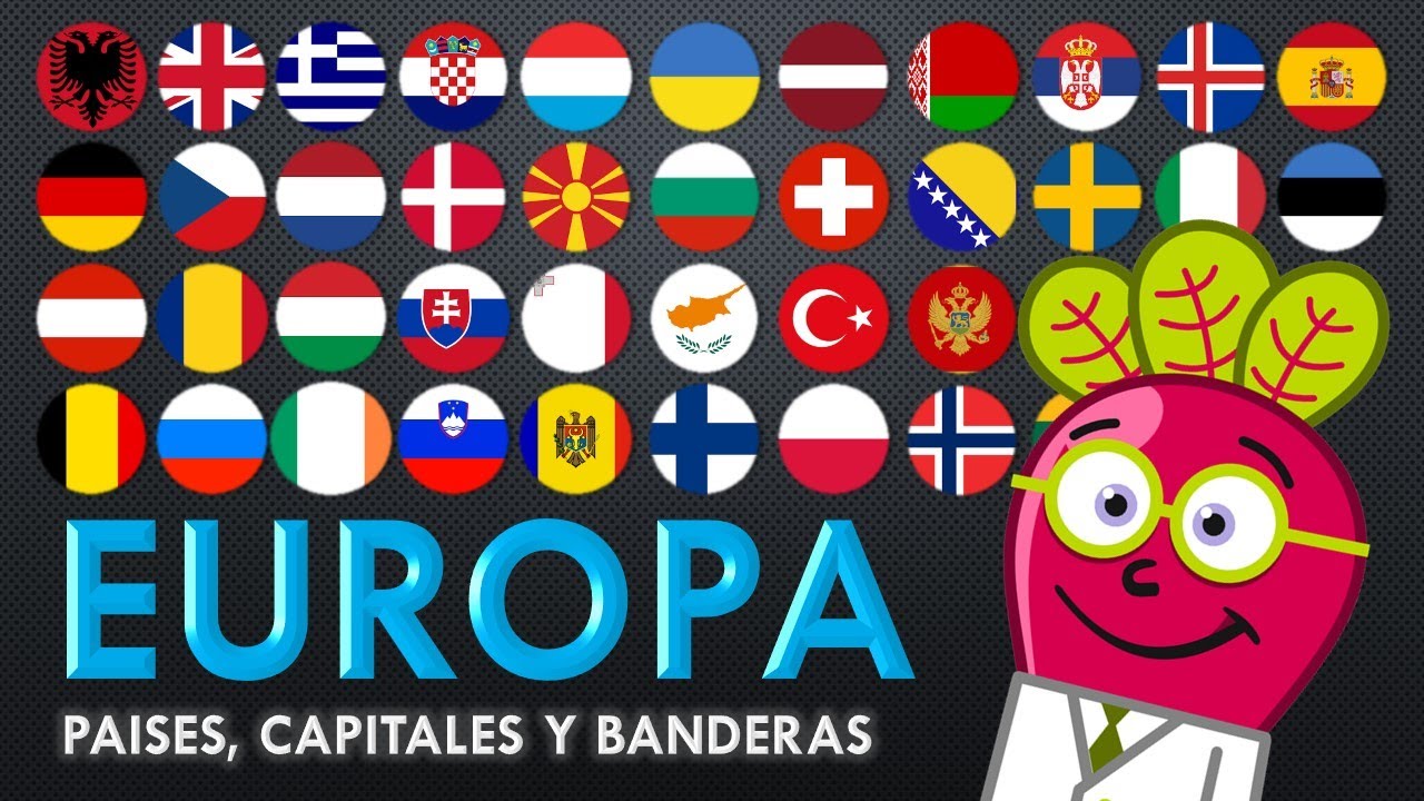 EUROPA 🌍 Paises y Capitales Banderas del Mundo