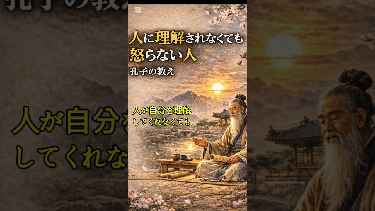 人に理解されなくても怒らない人｜孔子の教え