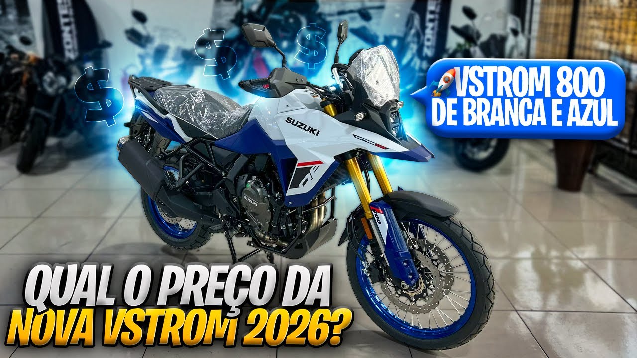 VALE A PENA O PREÇO DA NOVA VSTROM 800 2026 BRANCA E AZUL? CONFIRA! 😱🚀