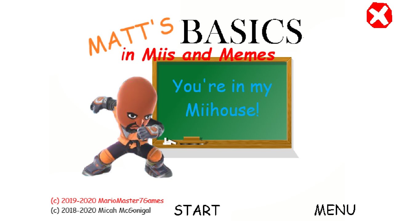 My 8th Baldi's Basics Mod - Matt's Basics in Miis and Memes