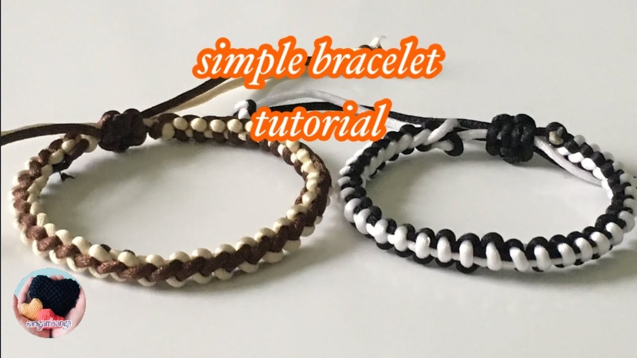 【簡単DIY】シンプルブレスレットの編み方/作り方〜friendshipbracelet  tutorial〜Easy