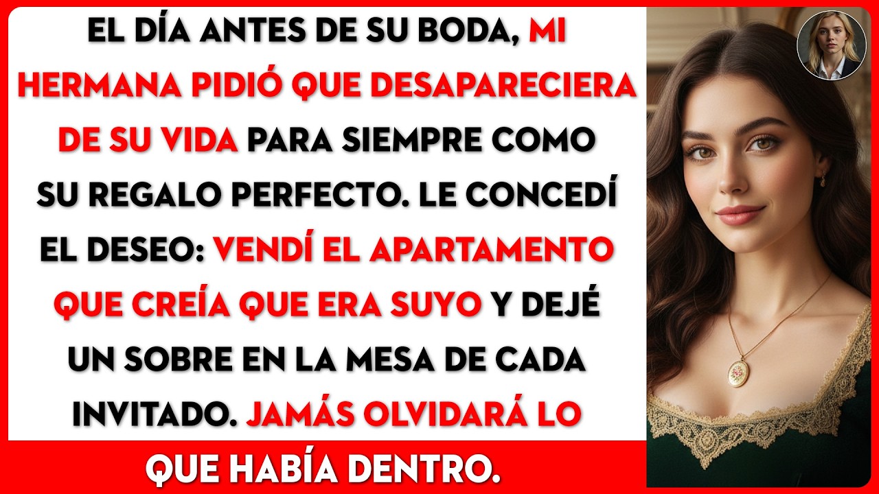 Mi hermana me pidió desaparecer de la familia como regalo de bodas y se lo concedí.