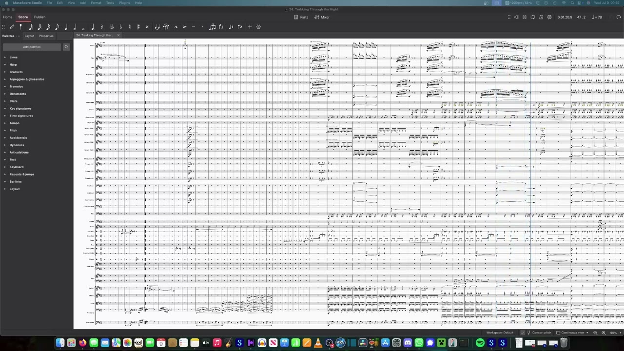 The Mighty Dove's Score - Trekking Through the Night - Draft 4
