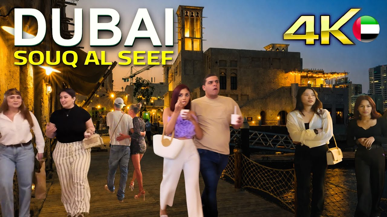 [4K] 🇦🇪 Al Seef Dubai Creek: Souk Al Seef Exploration | Tourist Attraction | New Year Festive Spirit