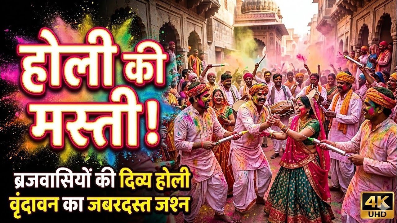 🕉️💐Holi ki Masti राधे-राधे: देखिए ब्रजवासियों की असली होली की मस्ती और रंग | Vrindavan Holi 2026🥀🧞