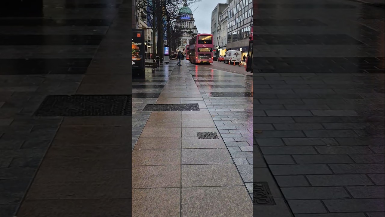 Belfast City Centre, quiet morning walk through town.
