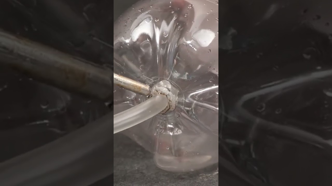 Compressed air toy gun you can make with a syringe #shorts