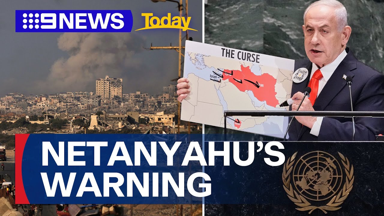 Benjamin Netanyahu unleashes on world leaders who recognise Palestine | 9 News Australia