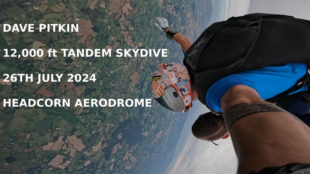 Tandem Skydiving 12,000' Handcam Footage at Headcorn Aerodrome