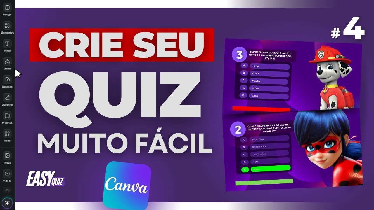 🟣 [PASSO A PASSO] Como Fazer um Vídeo Quiz no Canva