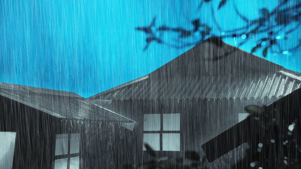 Peaceful Heavy Rain at Night | Tin Roof Sounds for Restful Sleep