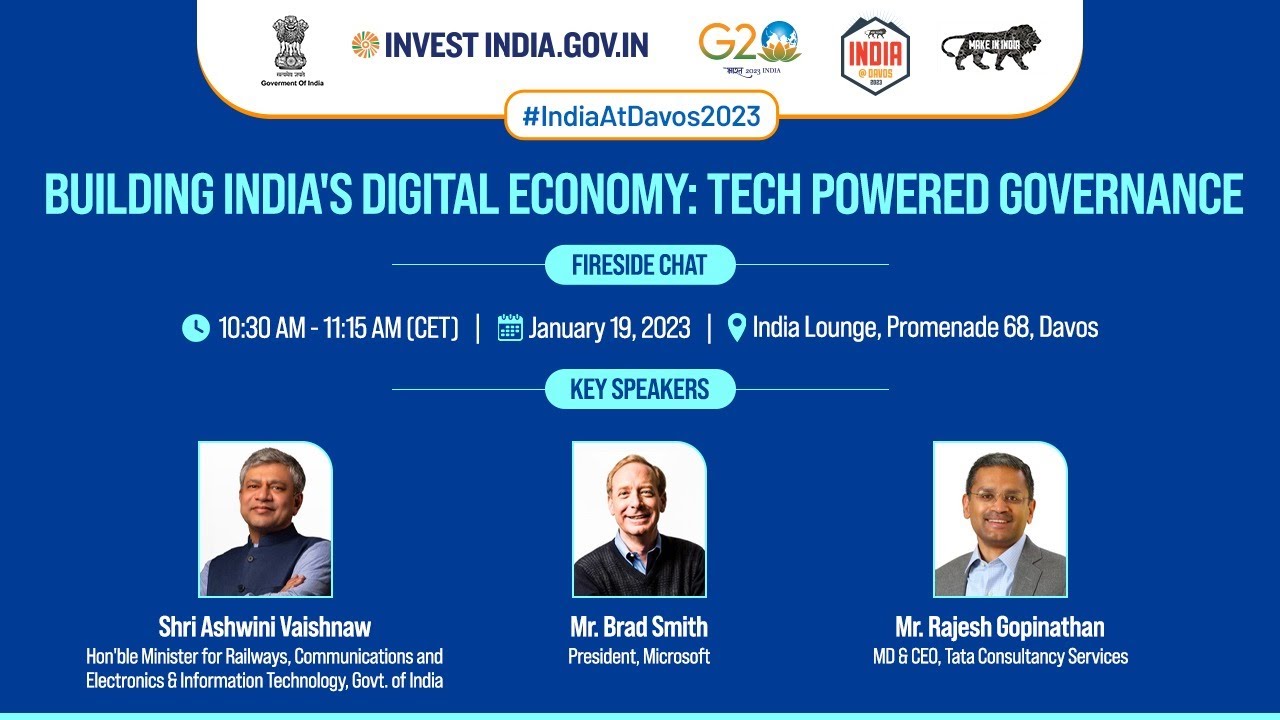 #IndiaAtDavos2023: Building India's digital economy: tech powered governance