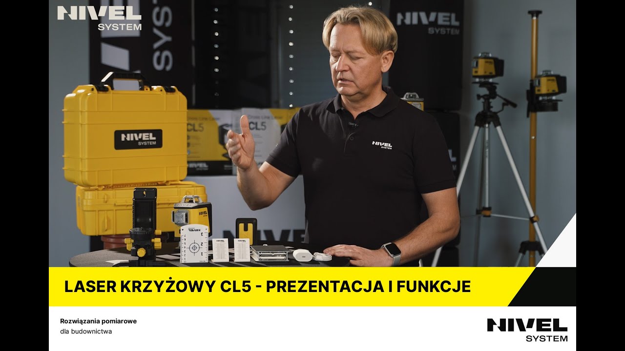 Prezentacja i objaśnienie funkcji - Laser krzyżowy serii CL5 Nivel System