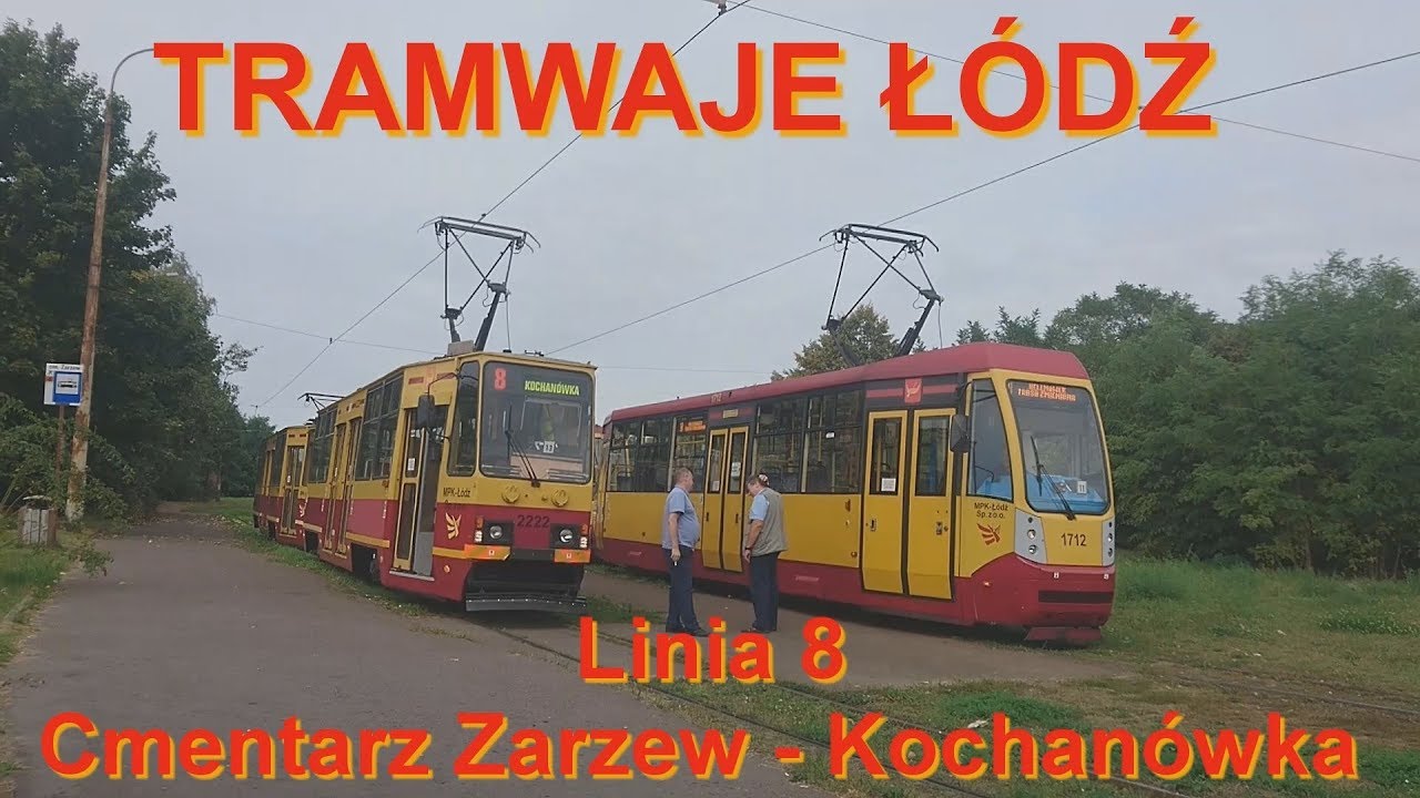 Tramwaje Łódź.  Linia 8. Najdłuższa linia tramwajowa w Łodzi.