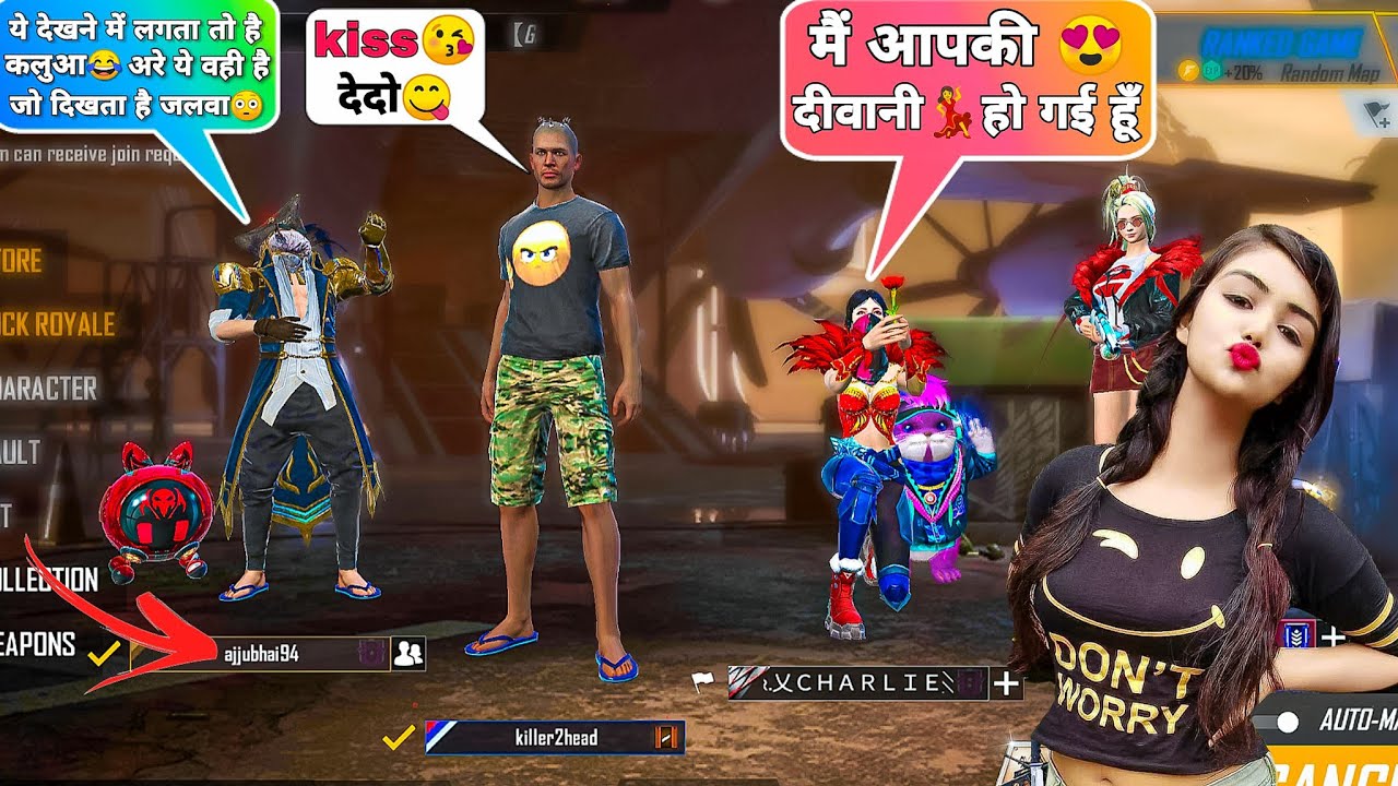 GrandMaster Girl call me Noob😤 आजा 1 vs 4 में !! 😂