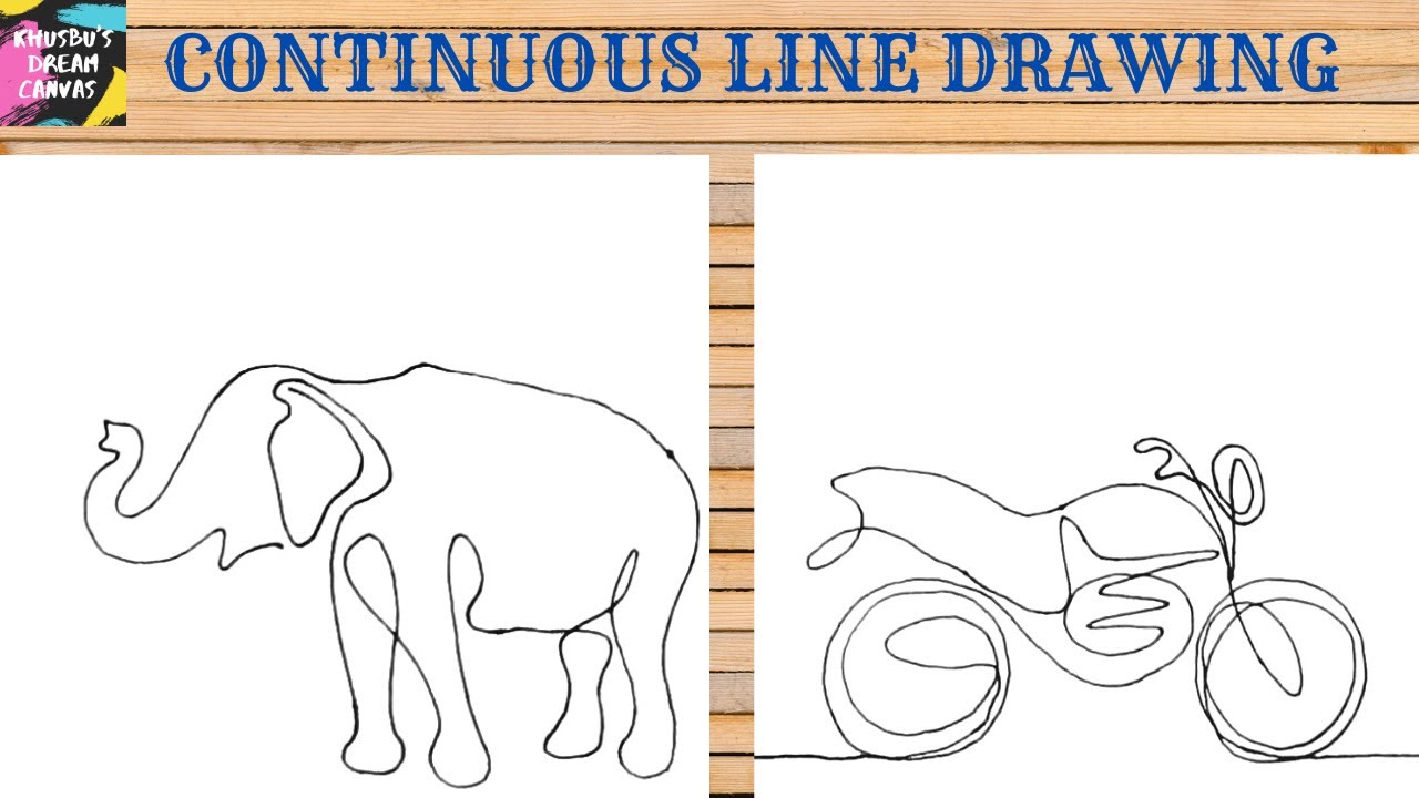 How to draw continuous line art | One line drawing challenge