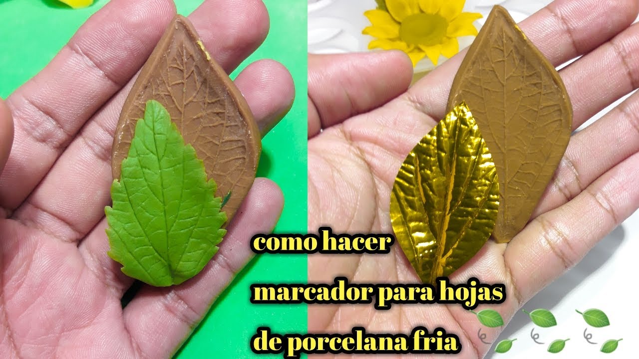 Como hacer un marcador de hojas || de porcelana fria
