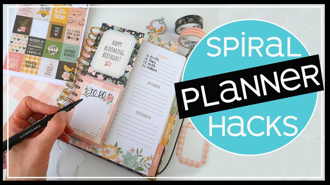 Planner Hacks and Tips for Spiral Planners | Carpe Diem Planners 2019
