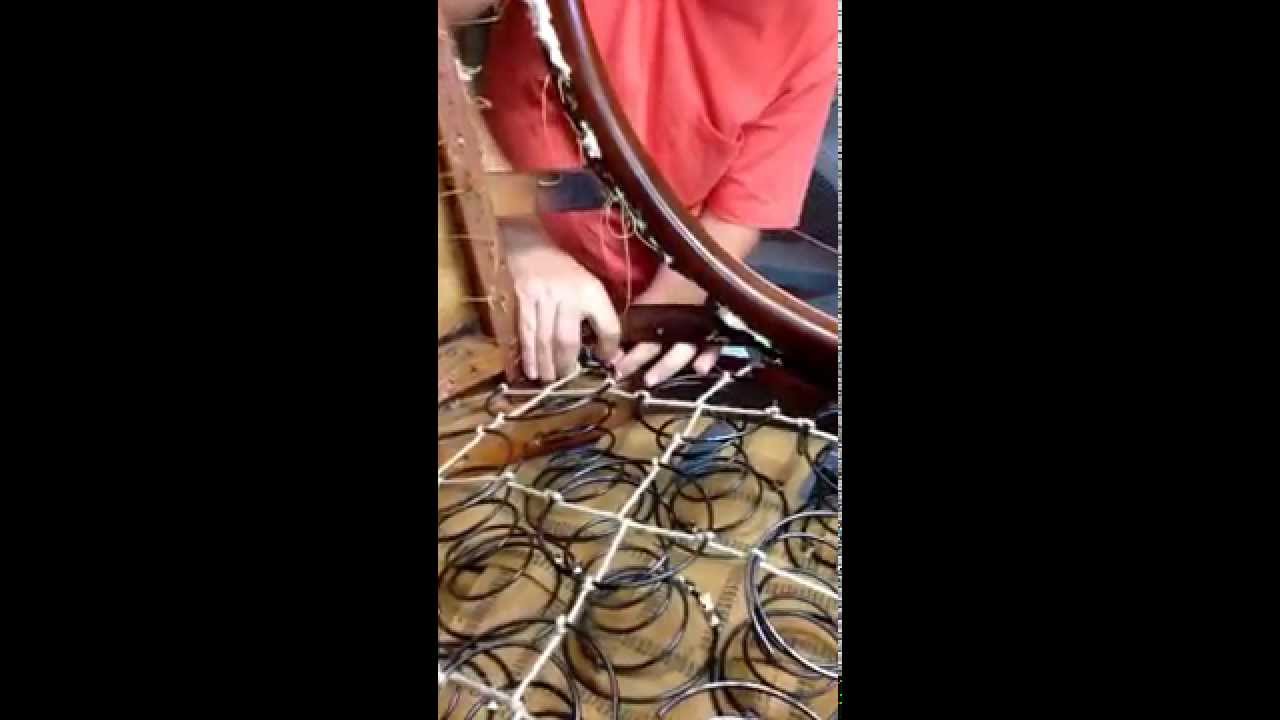 (Upholstery Beginner) Tips How to tie 8 way hand tied springs in a sofa or chair. (DIY)