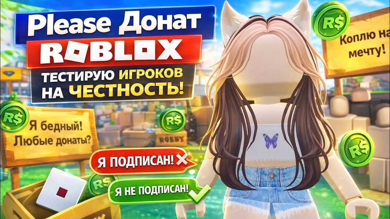 ТЕСТ НА ЧЕСТРОСТЬ ИГРОКОВ В ПЛИЗ ДОНАТ|ROBLOX|BUTILKA