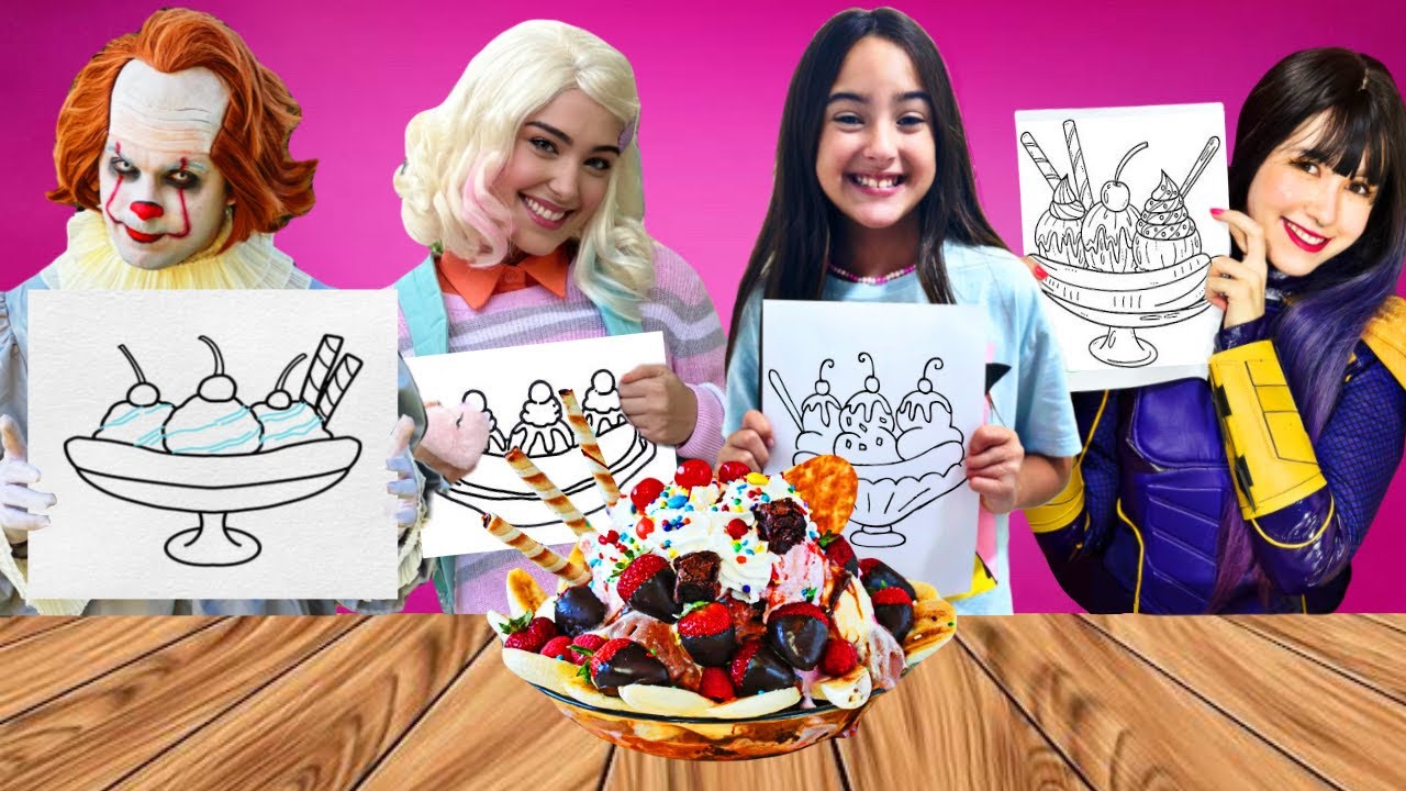 QUEM FIZER O MELHOR DESENHO COME - CANAL DA BELINHA