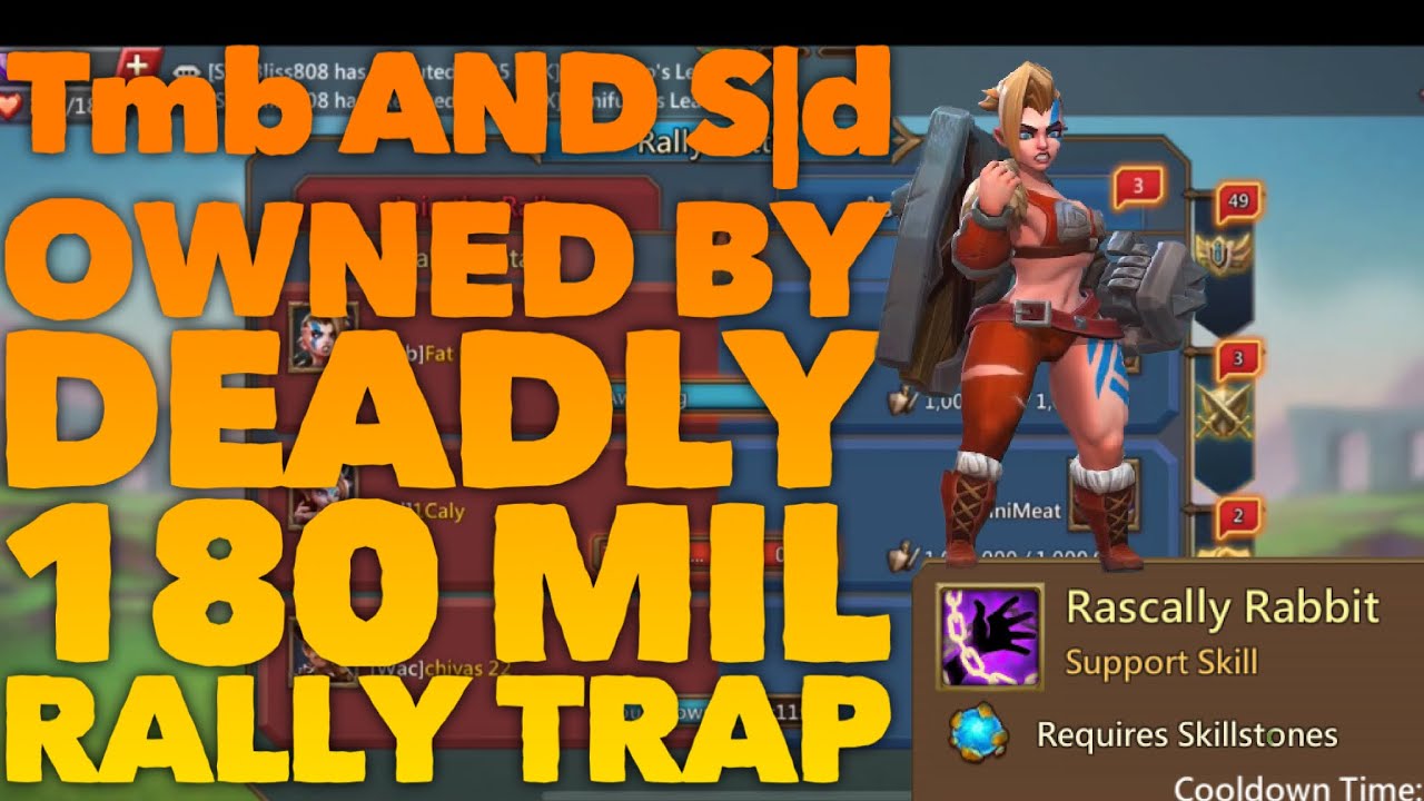 180 MIL RALLY TRAP EATING DOUBLE RALLIES??? Lords Mobile