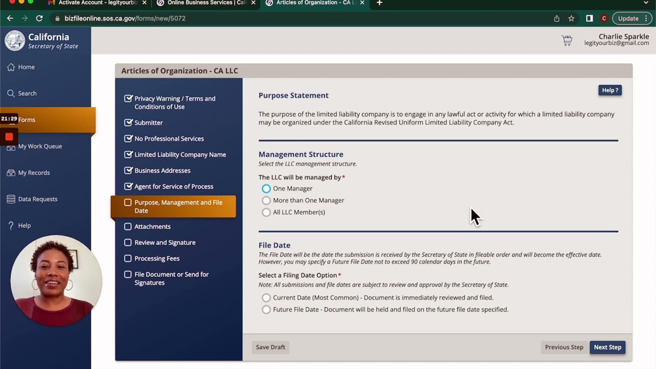 How To Create An LLC In California Online Right Now for FREE!!!   HD 1080p