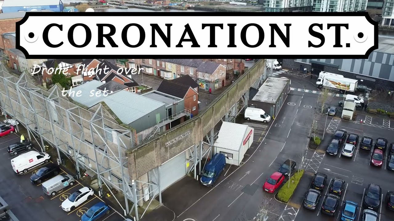 Coronation street set Drone flight