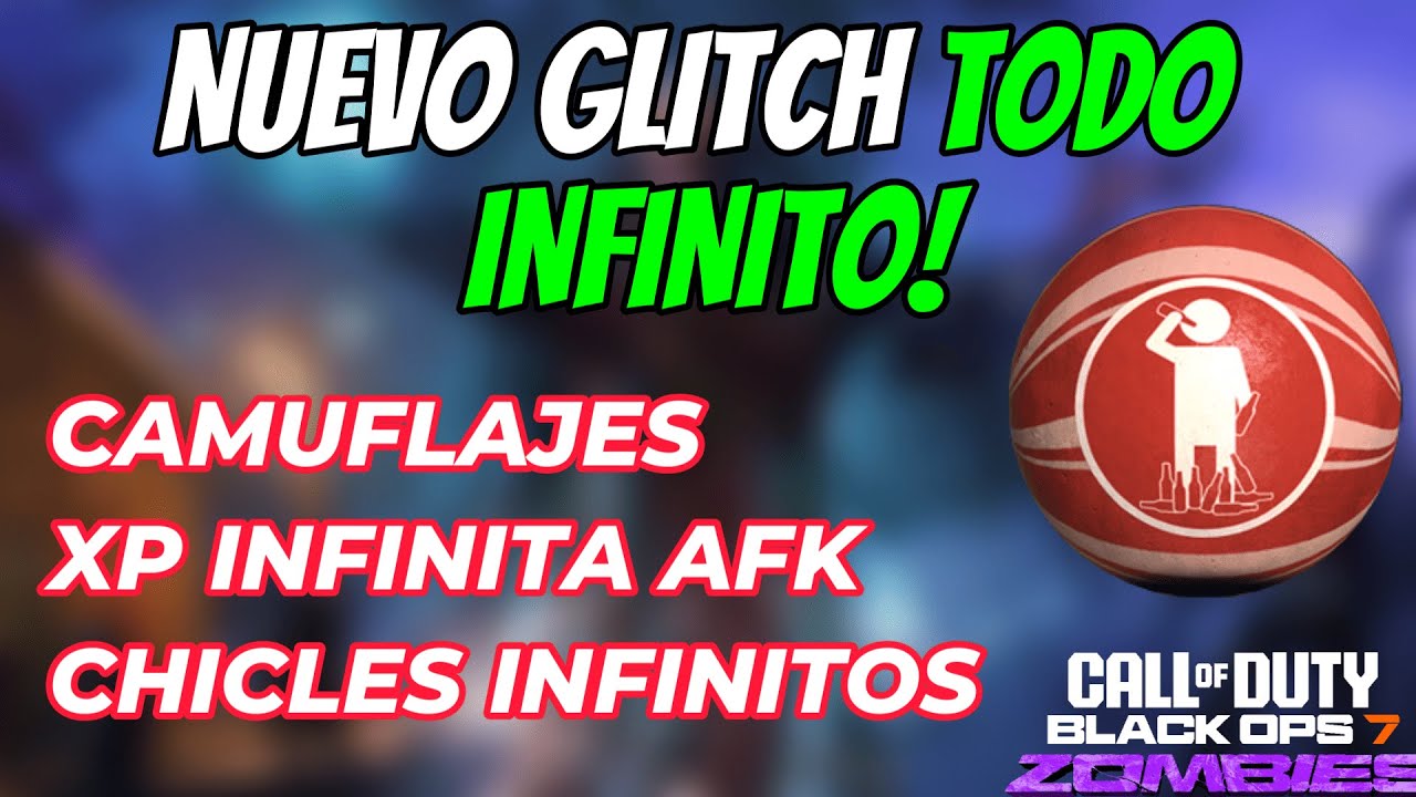 BO7 ZOMBIES NUEVO GLITCH AFK NIVEL 1000 CAMUFLAJES CHICLES Y XP INFINITOS TEMPORADA 2
