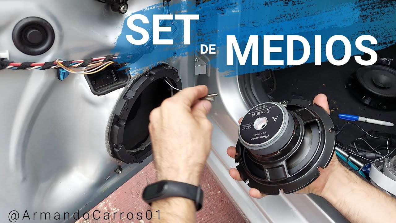 Como mejorar el sonido sin amplificador, instalación set de medios Pioneer 6.5