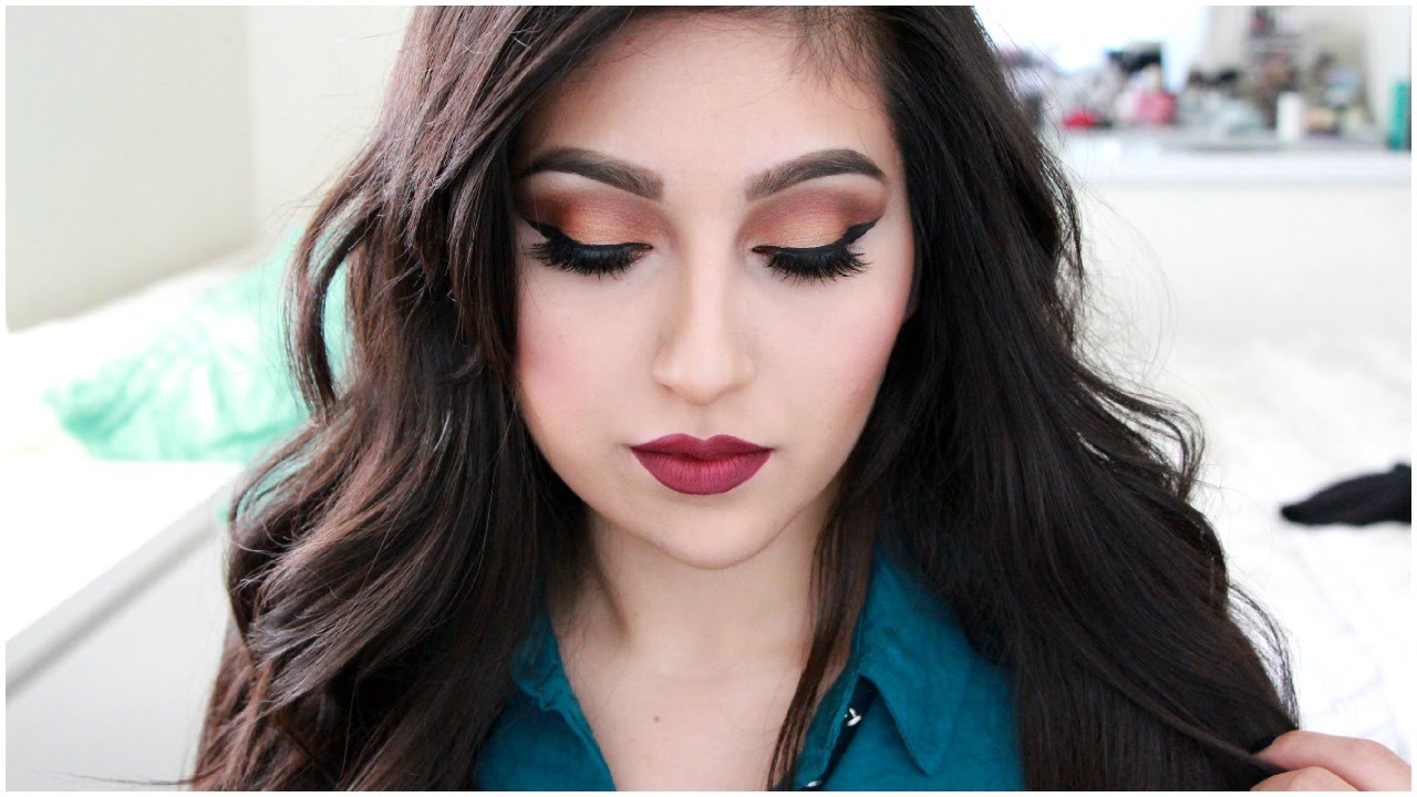 Maquillaje para el Otoño con Labios Oscuros