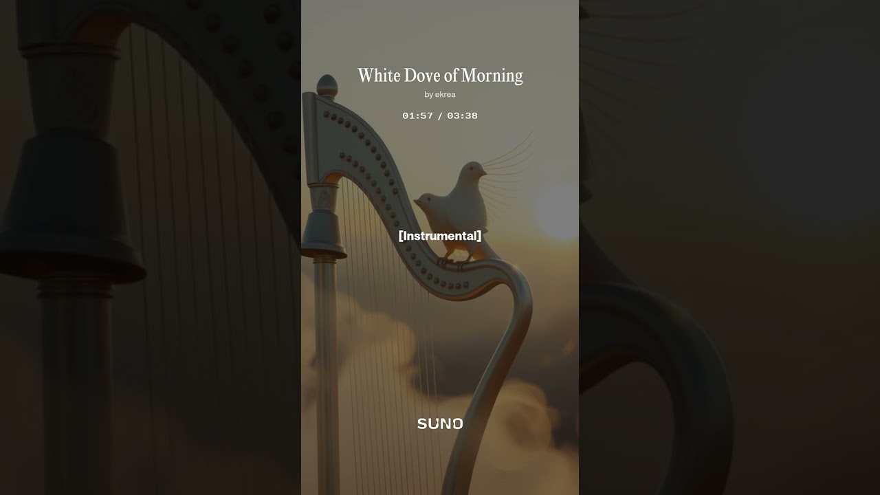 White Dove of Morning　#ハ長調　#三部　#ハープ　#アルペジオ　#室内楽　#癒し空間　#suno 　©️2025𝑬𝒌𝒓𝒆𝒂