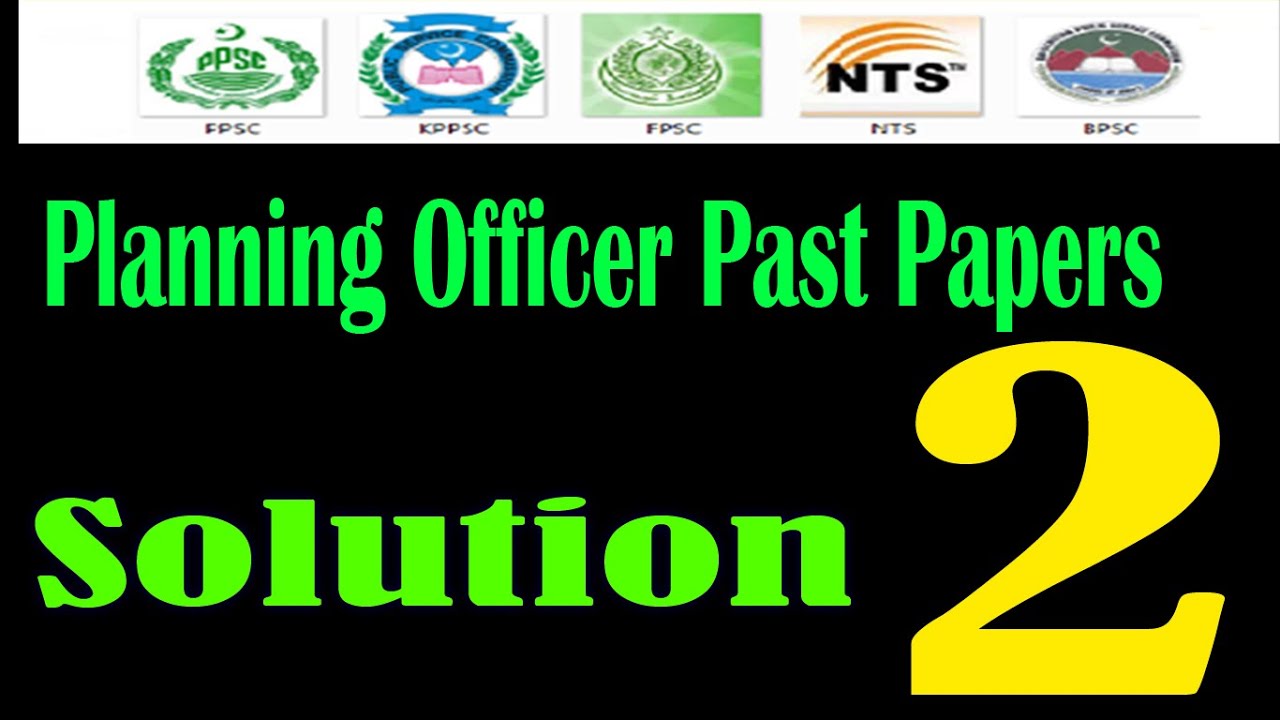 Ppsc Planning Officer Solved Past Papers Mcqs And Test Preparation