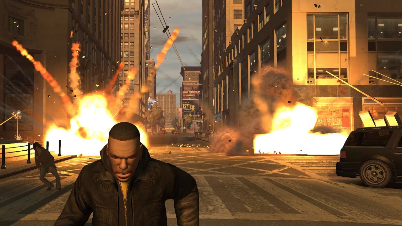 GTA 4 atomic bomb shockwave mod GamePlay 9