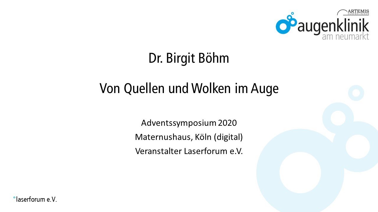 Dr. B. Böhm - Von Quellen und Wolken im Auge
