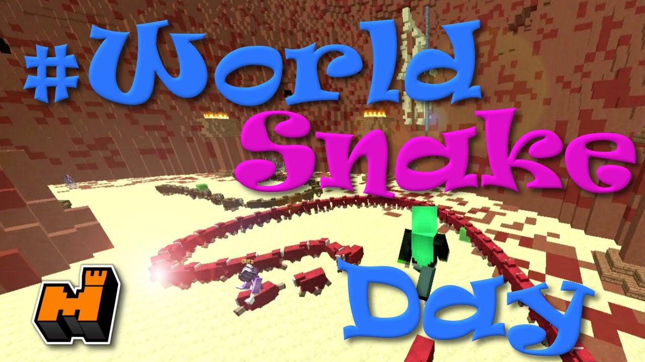 #WorldSnakeDay | Minecraft | Snake on Mineplex | GlitzGames | SallyGreenGamer