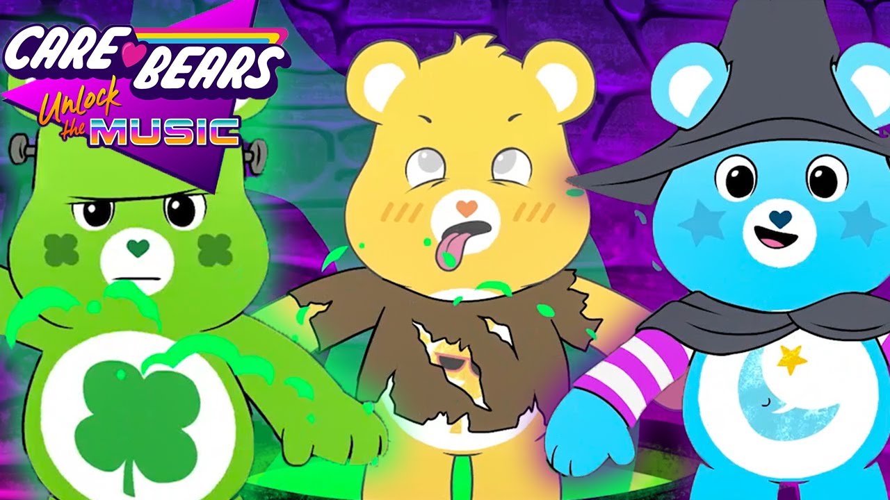 Care Bears Halloween Special - Monster Dance! | Halloween Songs For Kids | NEW Unlock The Music