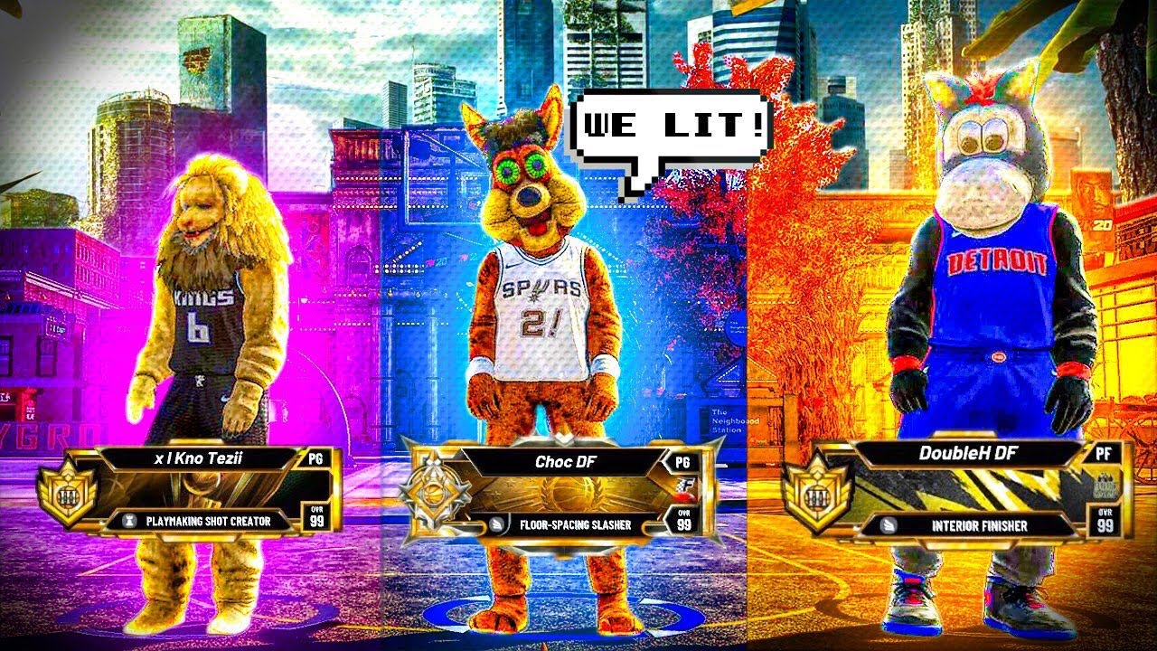 Первая команда, состоящая исключительно из талисманов, в NBA 2K20 — Первая легенда объединилась с...