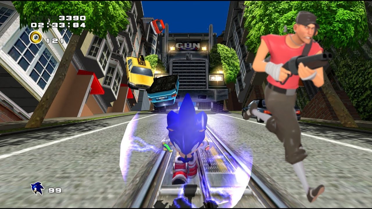 Scout sings City Escape in Sonic Adventure 2 Mod Showcase