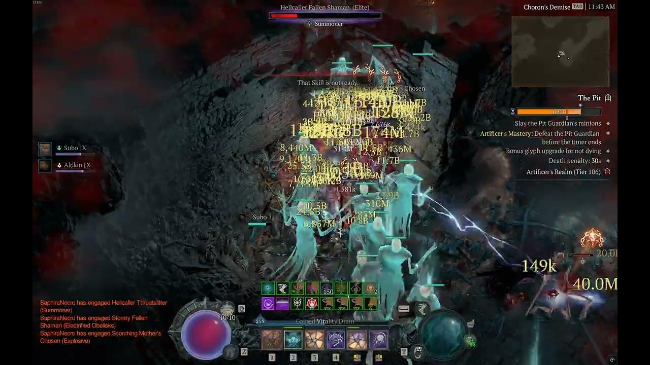 [Season 9] Necromancer Shadow Mage Pit 106 - Diablo 4