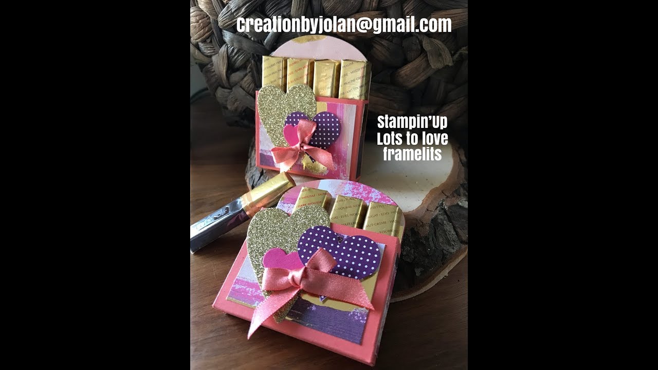 Stampin'Up Merci doosje gemaakt met de Lots to Love Box framelits