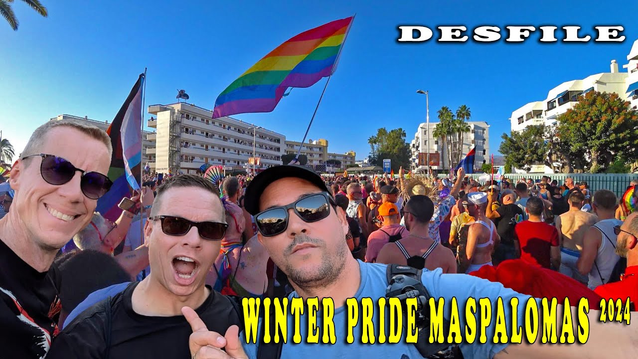 En el Gran Desfile 🌈WINTER PRIDE MASPALOMAS 2024 - GRAN CANARIA 🇮🇨