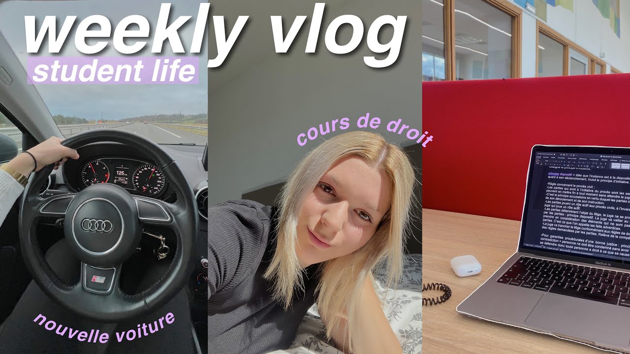 WEEK IN MY STUDENT LIFE : nouvelle voiture, cours de droit, routine, haul